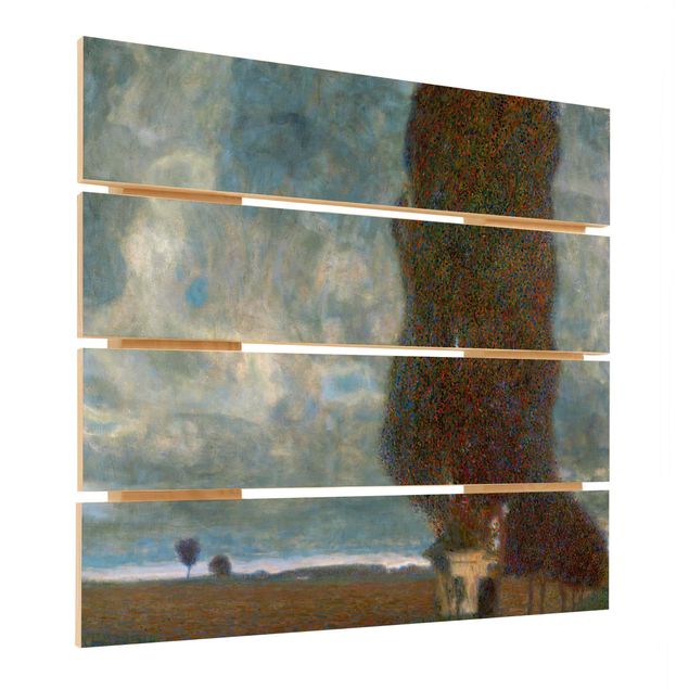 Holzbilder Gustav Klimt - Die große Pappel II