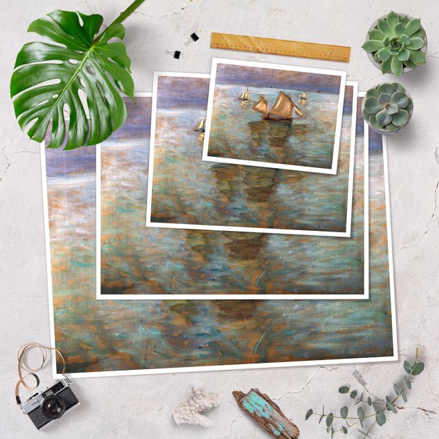Wandbilder Kunstdruck Claude Monet - Fischerboote