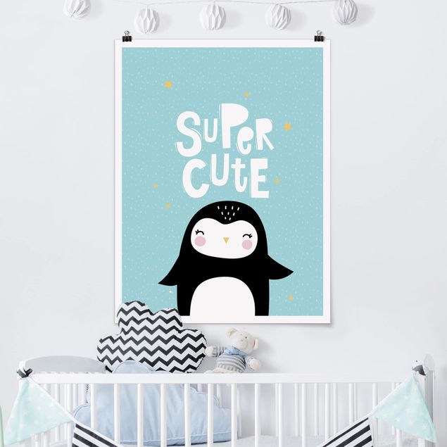 Wandbilder Tiere Super Cute Pinguin