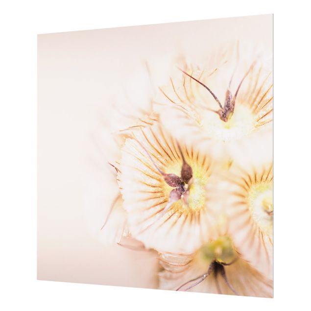 Spritzschutz Glas - Pastellfarbener Blütenstrauß - Quadrat 1:1