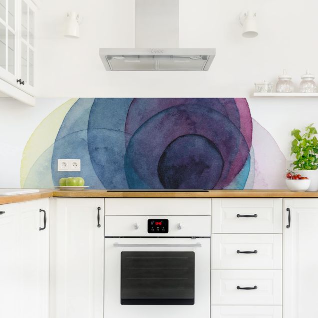 Küchenrückwand Muster Urknall - lila