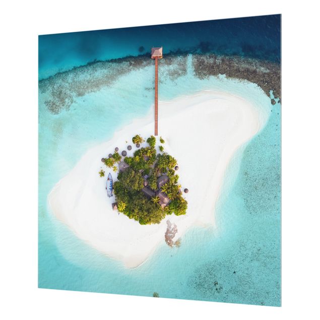 Spritzschutz - Ozeanparadies Malediven - Quadrat 1:1