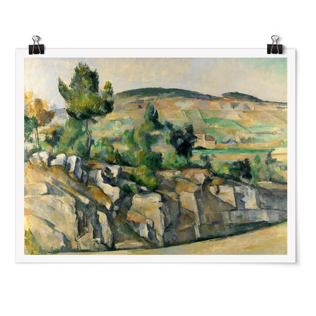 Natur Poster Paul Cézanne - Hügelige Landschaft