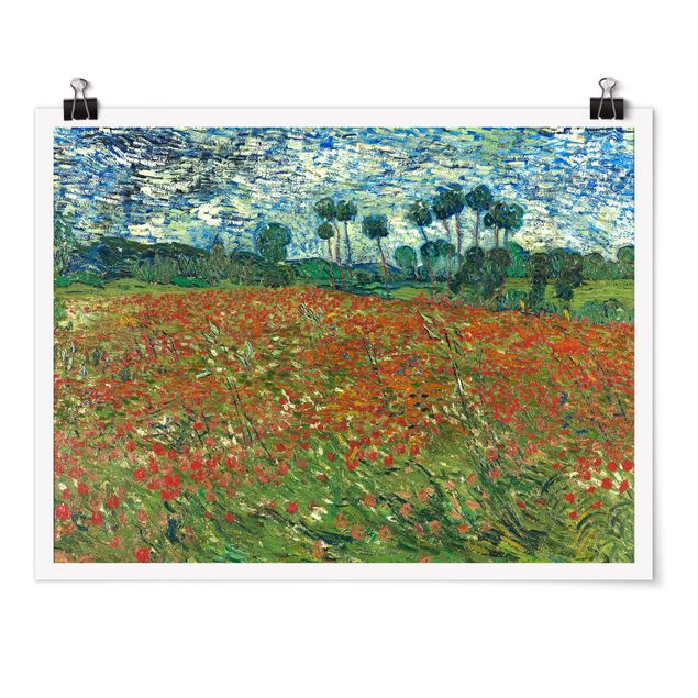 Kunstdrucke Poster Vincent van Gogh - Mohnfeld