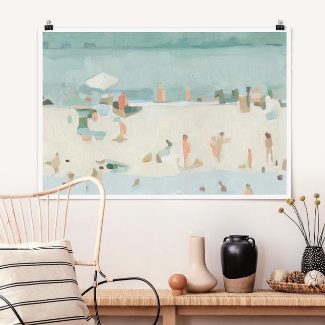 Kunstdrucke Poster Sandbank im Meer I