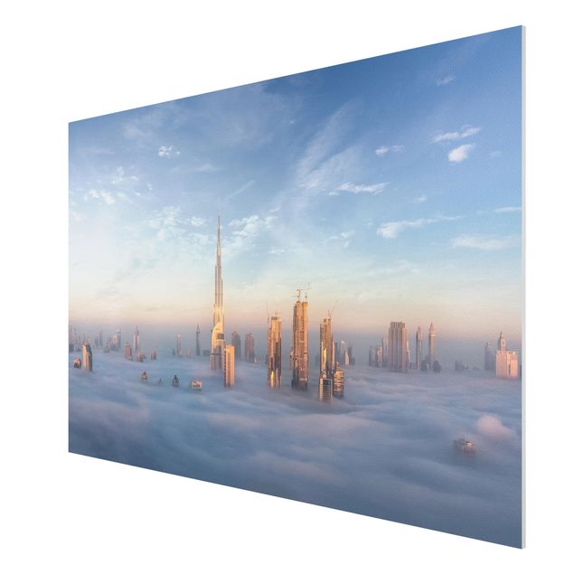 Forex Fine Art Print - Dubai über den Wolken - Querformat 2:3