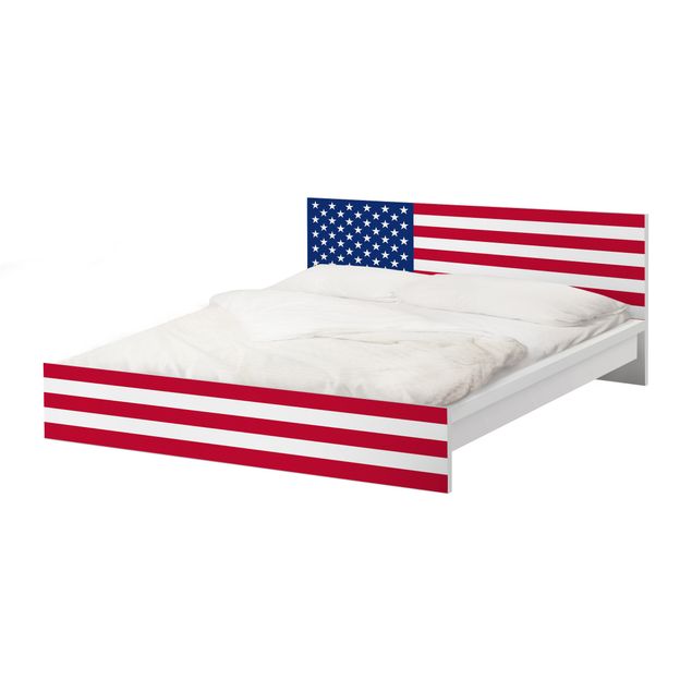 Möbelfolie Malm Bett Flag of America 1