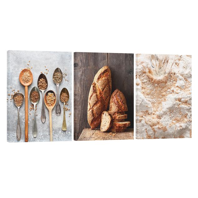 Schöne Leinwandbilder Brot backen