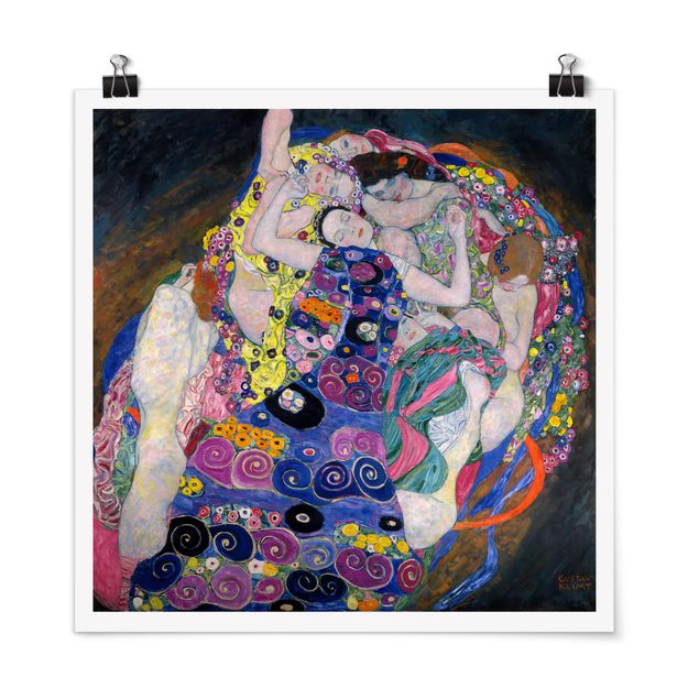 Poster - Gustav Klimt - Die Jungfrau - Quadrat 1:1