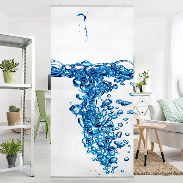 Raumteiler - Fresh Blue Water 250x120cm