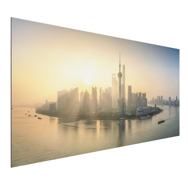 Wandbilder Pudong bei Sonnenaufgang