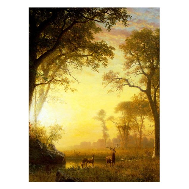 Kunstdrucke Romantik Albert Bierstadt - Sonnenbeschienene Lichtung