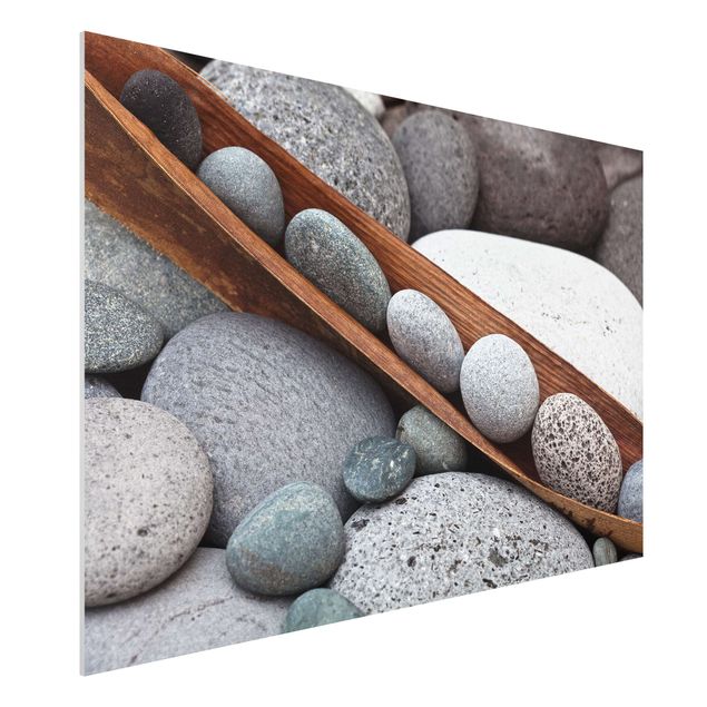 Bilder auf Hartschaumplatte Stillleben mit grauen Steinen