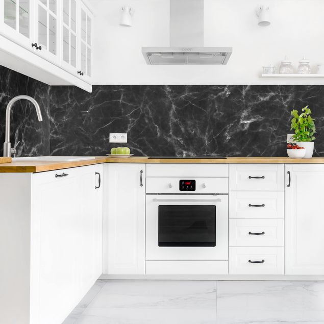 Küchenrückwand Muster Nero Carrara