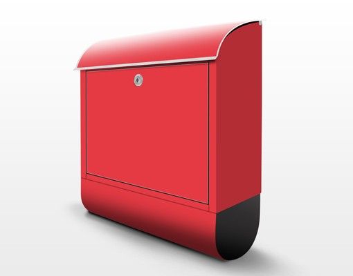Briefkasten Rot - Colour Carmin - Roter Briefkasten mit Zeitungsfach