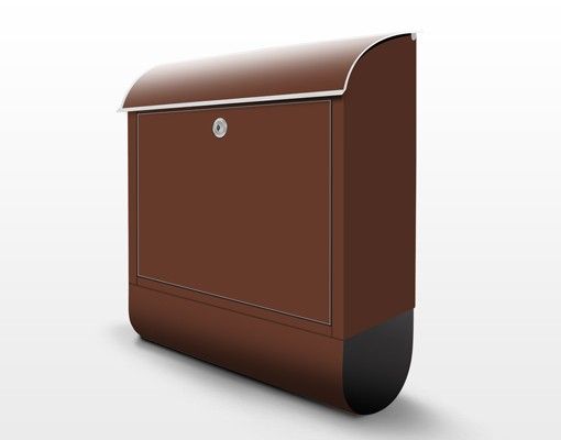 Briefkasten Braun - Colour Chocolate - Brauner Briefkasten mit Zeitungsfach