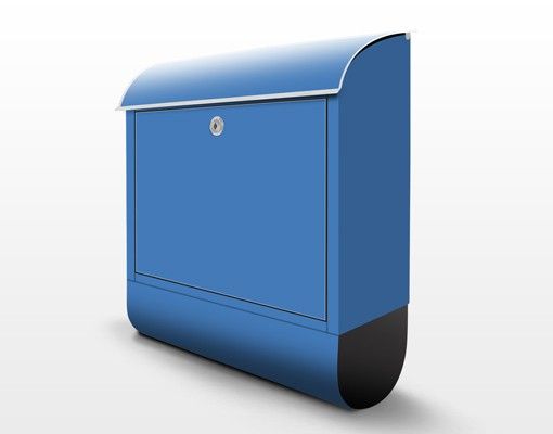 Briefkasten Blau - Colour Royal Blue - Blauer Briefkasten mit Zeitungsfach