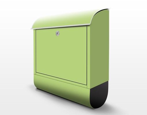 Briefkasten Grün - Colour Spring Green - Grüner Briefkasten mit Zeitungsfach