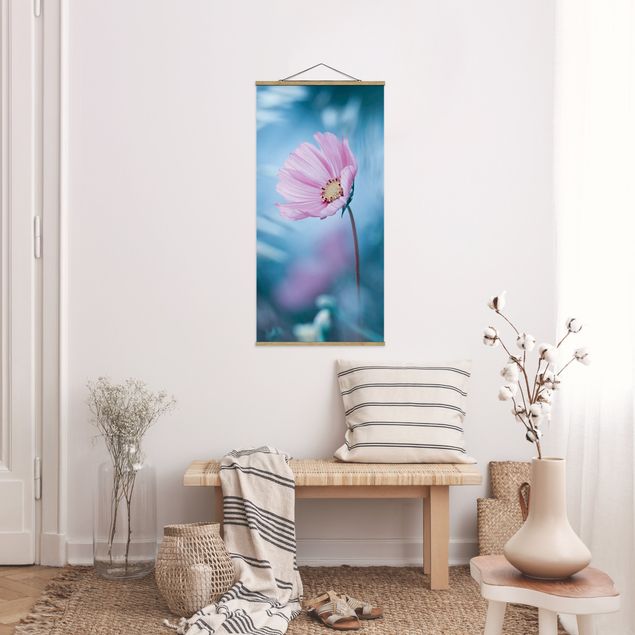 Stoffbilder zum Aufhängen Blüte in Pastell