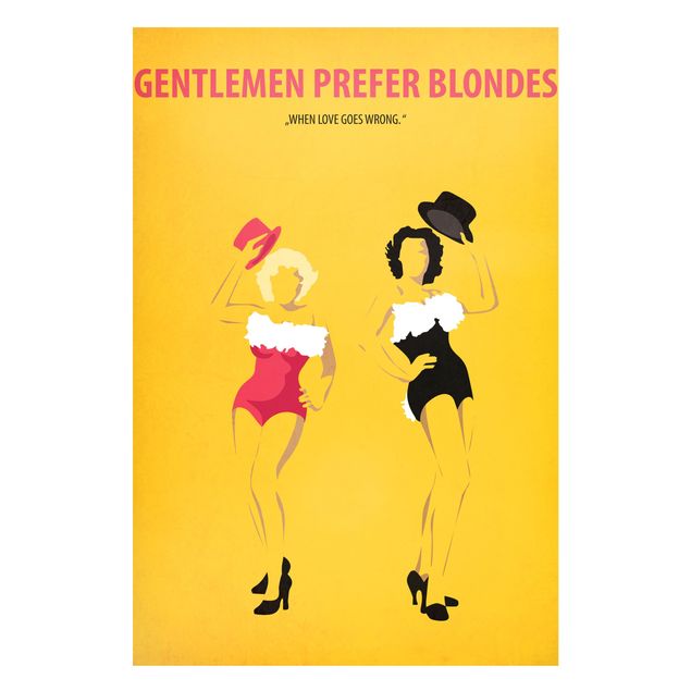 Wandbilder Filmposter Gentlemen prefer blondes