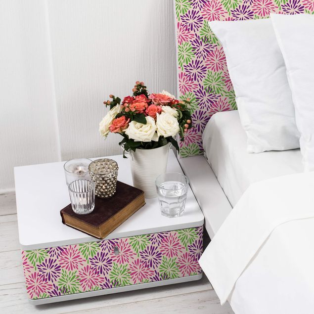 Klebefolie Möbel Muster Modernes florales Muster mit abstrakten Blumen