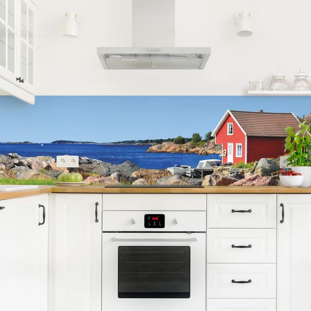 Küchenrückwand Folie Strand Urlaub in Norwegen