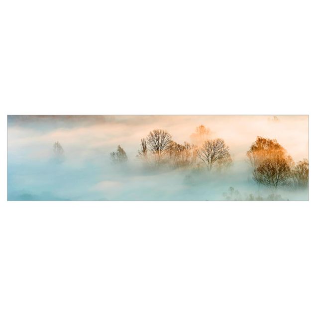 Selbstklebende Folie Nebel bei Sonnenaufgang