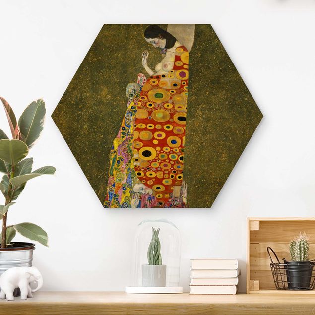 Holzbilder modern Gustav Klimt - Die Hoffnung II