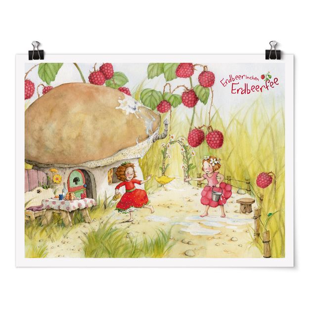 Erdbeerinchen Erdbeerfee Tapete Erdbeerinchen Erdbeerfee - Unter dem Himbeerstrauch
