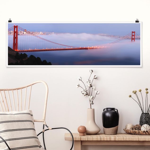Poster Städte San Franciscos Golden Gate Bridge