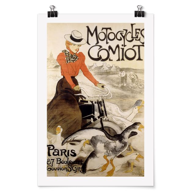 Kunstkopie Poster Théophile-Alexandre Steinlen - Werbeplakat für Motorcycles Comiot