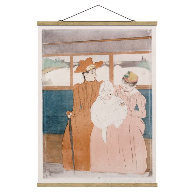 Wandbilder Kunstdruck Mary Cassatt - Im Omnibus