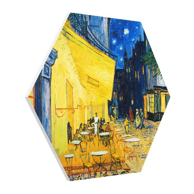 Foto auf Hartschaumplatte Vincent van Gogh - Café-Terrasse in Arles