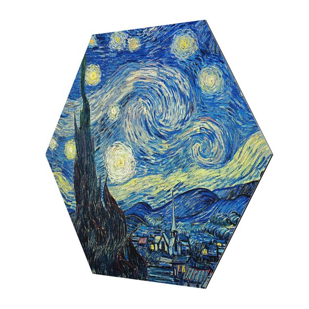 Alu Dibond Bilder Vincent van Gogh - Sternennacht