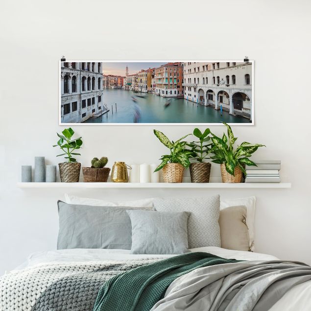 Poster Canale Grande Blick von der Rialtobrücke Venedig