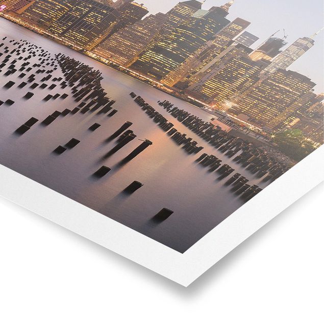 Poster - Blick auf Manhattan Skyline - Querformat 2:3