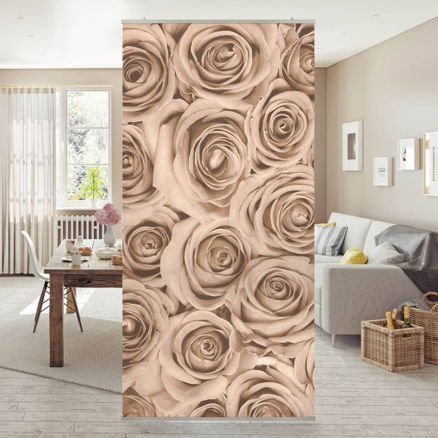 Vorhang Raumteiler Vintage Rosen