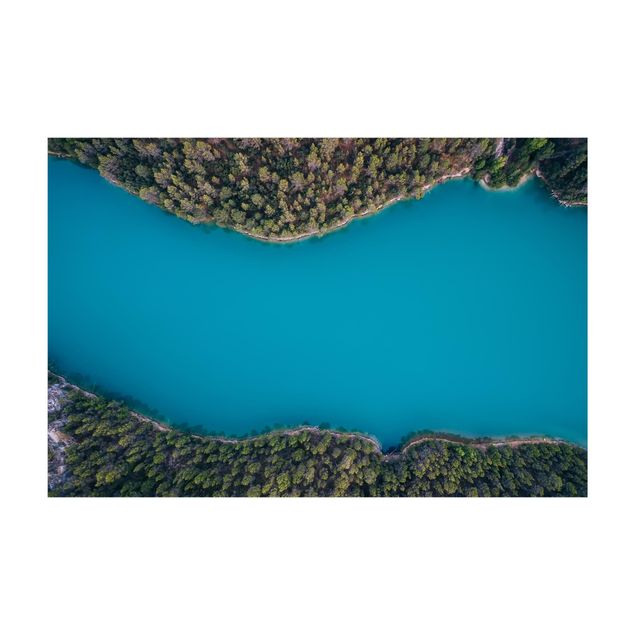 Teppich blau Luftbild - Tiefblauer See