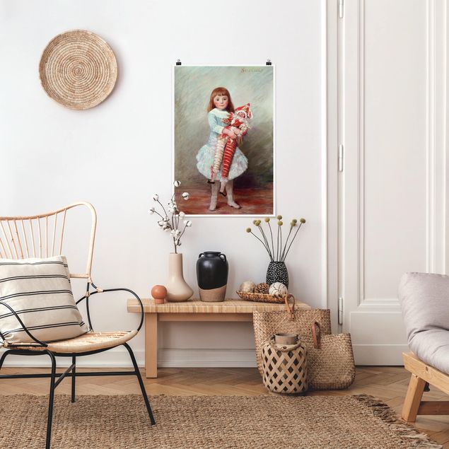 Poster Kunstdruck Auguste Renoir - Suzanne mit Harlekinpuppe