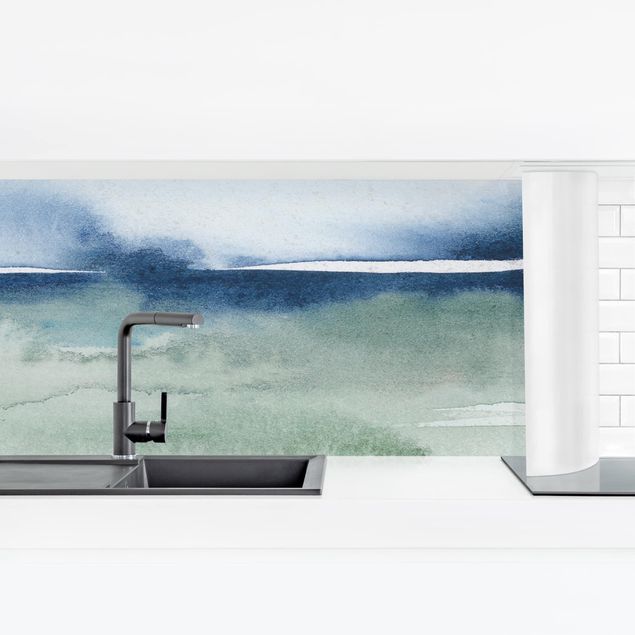 Küchenrückwand Glas Motiv Wald Meereswogen I