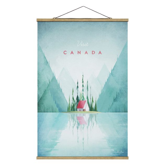Stoffbild mit Posterleisten - Reiseposter - Canada - Hochformat 2:3