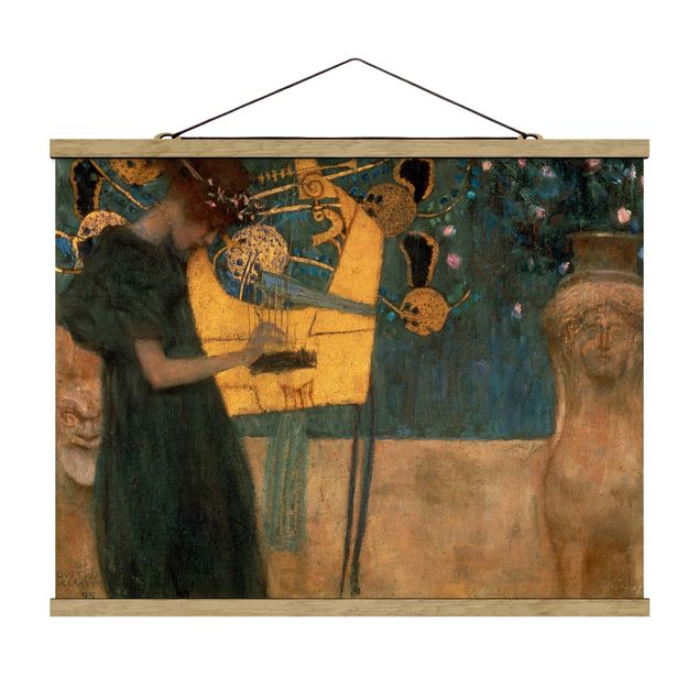 Stoffbilder zum Aufhängen Gustav Klimt - Die Musik