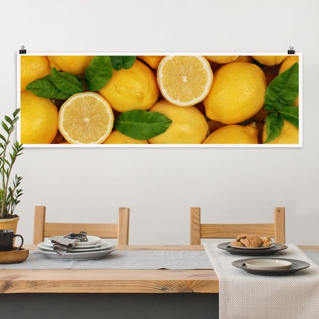 Wandbilder Saftige Zitronen