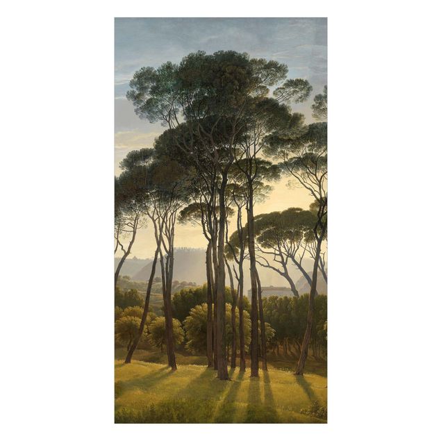 Dusch Rückwände Hendrik Voogd Landschaft mit Bäumen in Öl