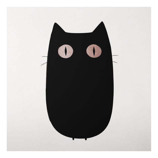 Schöne Wandbilder Schwarze Katze Illustration