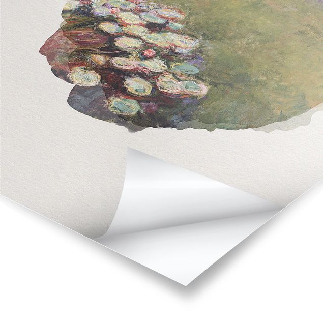 Poster kaufen Wasserfarben - Claude Monet - Seerosen