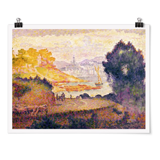 Natur Poster Henri Edmond Cross - Aussicht auf Menton