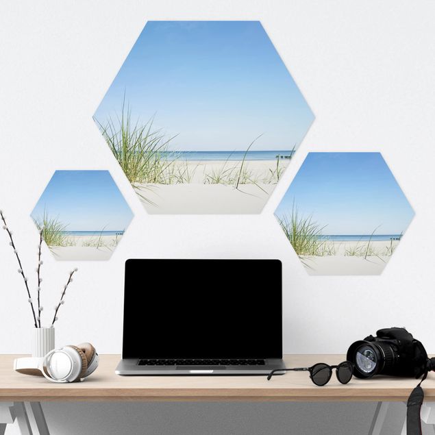 Hexagon Bild Alu-Dibond - Ostseeküste