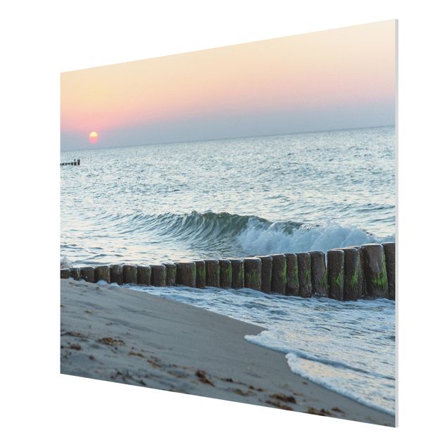 Forex Fine Art Print - Sonnenuntergang am Meer - Querformat 3:4