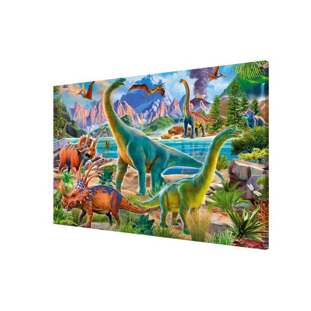 Schöne Wandbilder Brachiosaurus und Tricaterops